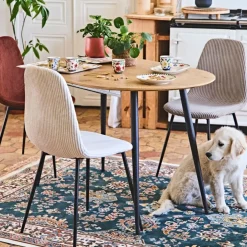 Fabrique de Styles Chaises*Chaise salle à manger en velours côtelé - Scarlett