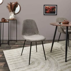 Fabrique de Styles Chaises*Chaise salle à manger en velours côtelé - Scarlett