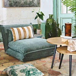 Fabrique de Styles Fauteuils*Chauffeuse en tissu côtelé - Tessia