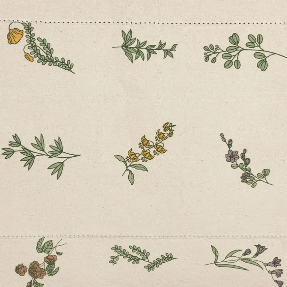 Fabrique de Styles Chemins De Table*Chemin de table en coton naturel et vert 160x50cm - Juline