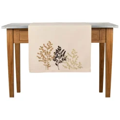 Fabrique de Styles Chemins De Table*Chemin table en coton avec broderies 160x50cm - Adelie