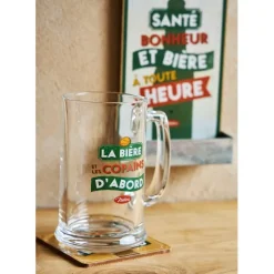 Fabrique de Styles Verres À Alcool*Chope vert et rouge 40cl - Copains D'Abord