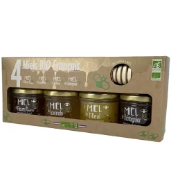 Fabrique de Styles Chocolats Et Confiseries*Coffret 4 miels d'origine bio et français