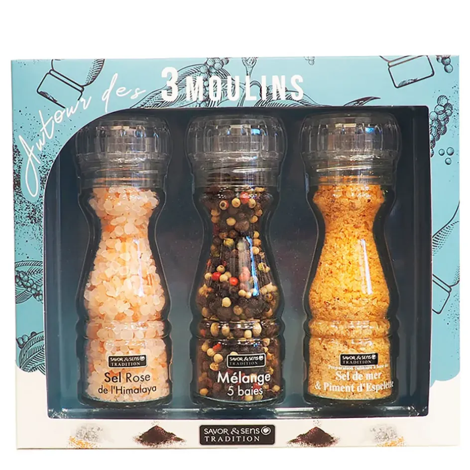 Fabrique de Styles Condiments Et Épices*Coffret 3 moulins modulables - collection hiver