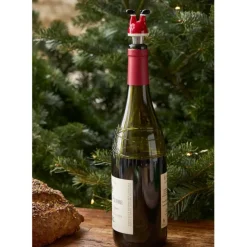 Fabrique de Styles Accessoires Vin Et Cocktails*Coffret bouchon avec 4 marqueurs en verre et inox - Noel