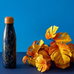 Fabrique de Styles Gourdes*Coffret bouteille isotherme fleurie 50cl