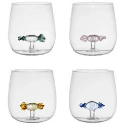 Fabrique de Styles Verres À Eau Et Gobelets*Coffret de 4 gobelets bonbon en verre 40cl - Colorea