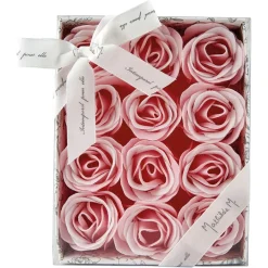 Fabrique de Styles Savon Solide*Coffret de 12 roses de savon roses et hes - parfum rose