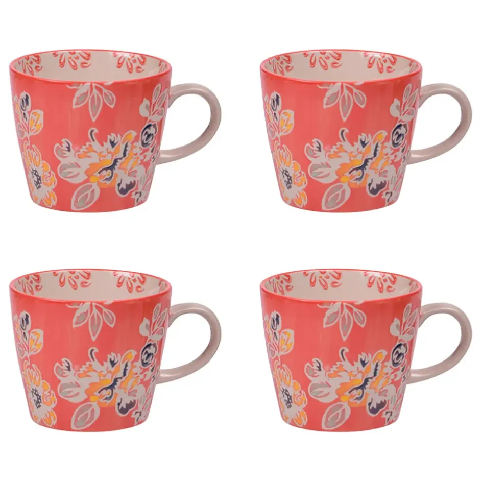Fabrique de Styles Tasses Et Mugs*Coffret de 4 tasses en grès rouge 36cl - Ava