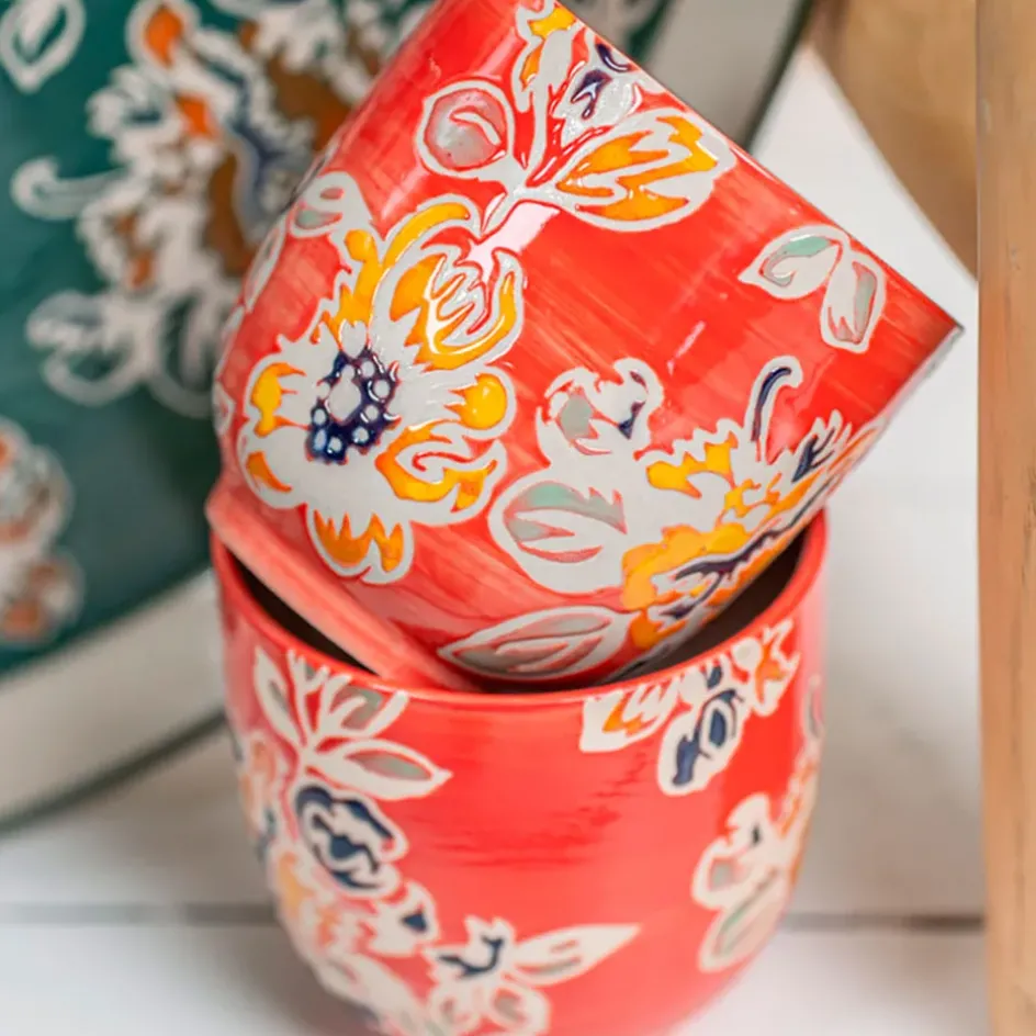 Fabrique de Styles Tasses Et Mugs*Coffret de 4 tasses en grès rouge 15cl - Ava