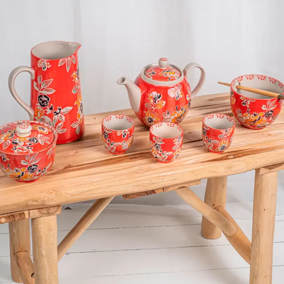 Fabrique de Styles Tasses Et Mugs*Coffret de 4 tasses en grès rouge 15cl - Ava