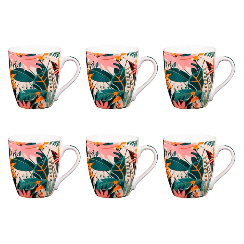 Fabrique de Styles Tasses Et Mugs*Coffret de 6 tasses en porcelaine 23cl - Taiana