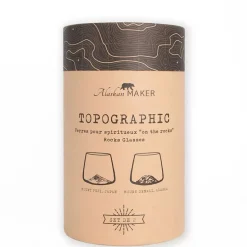 Fabrique de Styles Verres À Alcool*Coffret de 2 verres Denali et Fuji - Topographic