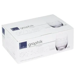 Fabrique de Styles Verres À Eau Et Gobelets*Coffret de 6 verres transparent 30cl - Graphik