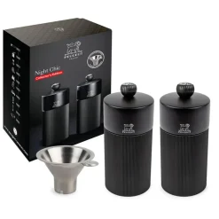 Fabrique de Styles Salières Et Poivrières*Coffret duo moulins line 12cm et entonnoir inox