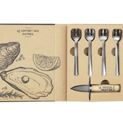 Fabrique de Styles Ustensibles De Cuisine*Coffret huitre 1 couteau et 4 fourchettes - Noel