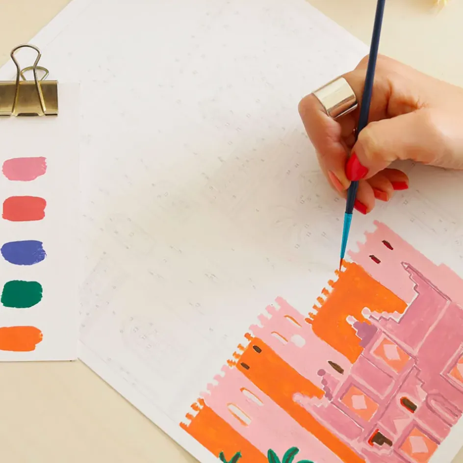 Fabrique de Styles Loisirs Créatifs*Coffret peinture au numéro Sunset in morocco