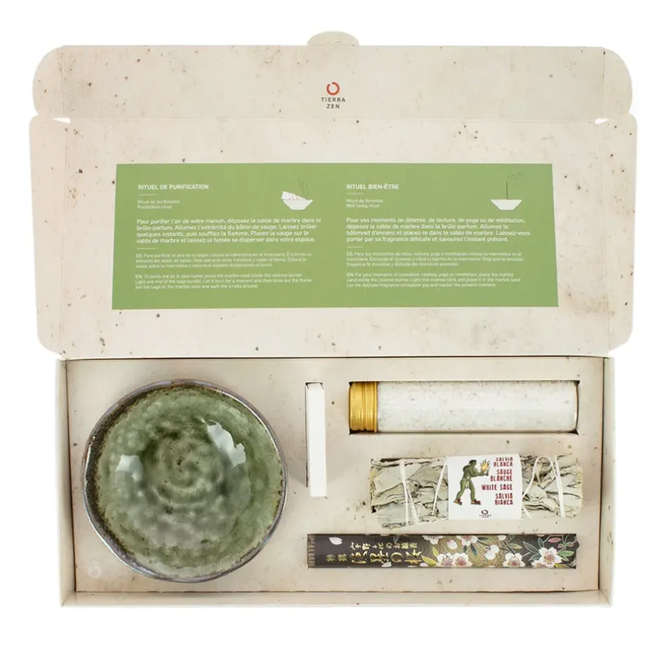 Fabrique de Styles Méditation Et Yoga*Coffret rituels sauge et encens japonais