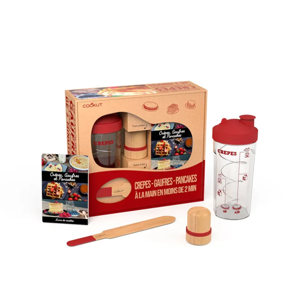 Fabrique de Styles Ustensibles De Cuisine*Coffret shaker tampon huileur et spatule crêpe - Passion