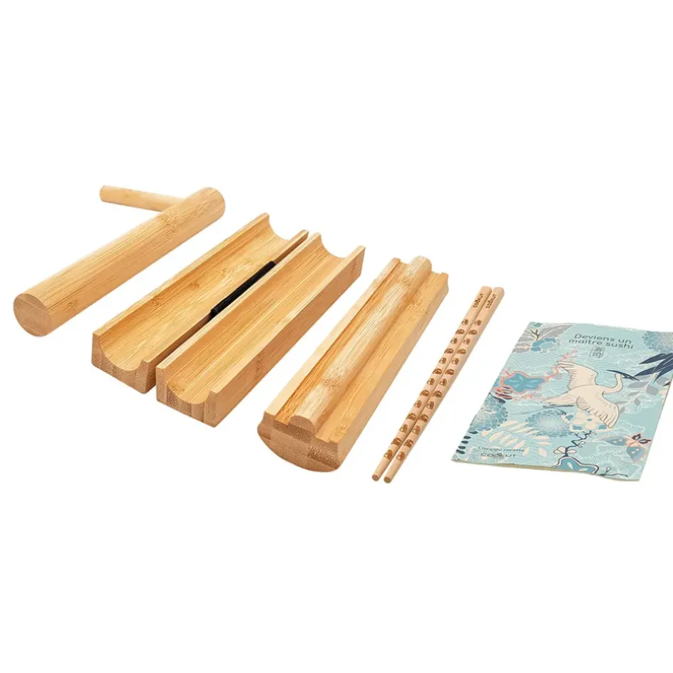 Fabrique de Styles Ustensibles De Cuisine*Coffret sushi avec baguettes et livre - Sooshi