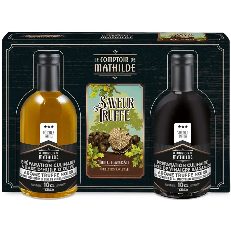 Fabrique de Styles Huiles Et Vinaigres*Coffret truffe noire - lot huile et vinaigre 2 x 10cl - amateur