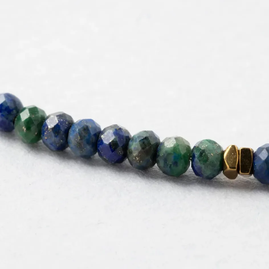 Fabrique de Styles Bijoux Fantaisie*Collier en acier inoxydable bleu et vert l40cm