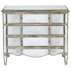 Fabrique de Styles Commodes*Commode en bois miroir patine 3 tiroirs H87cm