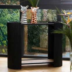 Fabrique de Styles Consoles*Console 2 niveaux en rotin et bambou - Saori