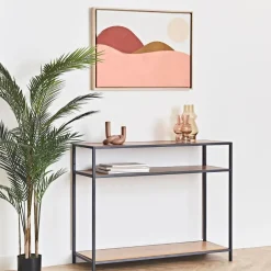 Fabrique de Styles Consoles*Console 3 étagères en chêne et métal - Senzo