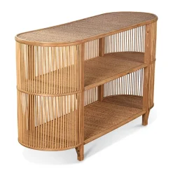 Fabrique de Styles Consoles*Console 2 étagères en rotin - Romeo