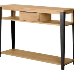 Fabrique de Styles Consoles*Console 1 tiroir en chêne massif - Manny