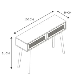 Fabrique de Styles Consoles*Console 2 tiroirs en bois naturel - Baia