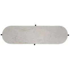 Fabrique de Styles Consoles*Console avec étagère en marbre et fer blanc et noir 100x30xh80cm - Eskela