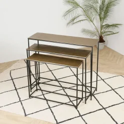 Fabrique de Styles Consoles*Console gigogne (x3) en fer - Felia