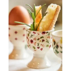 Fabrique de Styles Accessoires De Table*Coquetier en faïence fleur - Collection