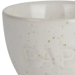 Fabrique de Styles Accessoires De Table*Coquetier papa en grès écru moucheté