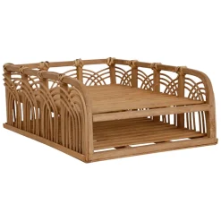 Fabrique de Styles Paniers Et Corbeilles*Corbeille a papier 2 niveaux essencia bambou et rotin