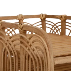 Fabrique de Styles Paniers Et Corbeilles*Corbeille a papier 2 niveaux essencia bambou et rotin