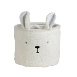 Enfant Fabrique de Styles Déco*Corbeille ourson en velours écru h25cm - Songes