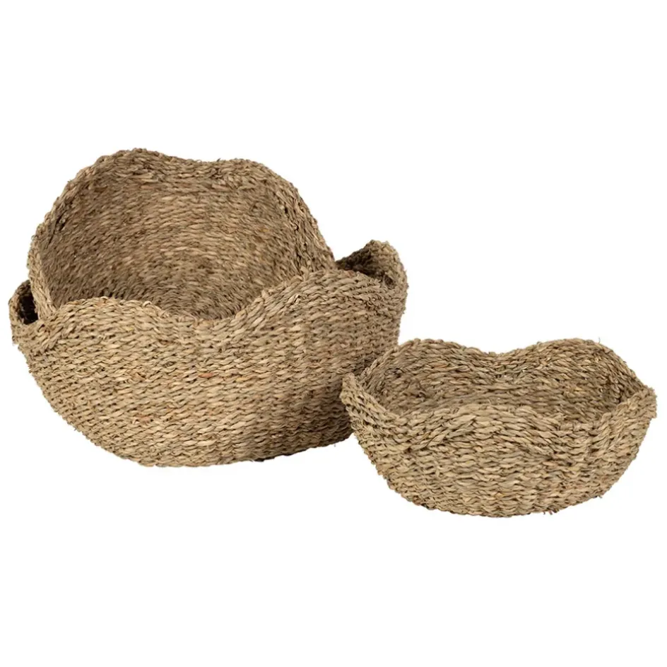 Fabrique de Styles Paniers Et Corbeilles*Corbeille (x3) en jonc de mer - Recif