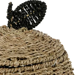 Fabrique de Styles Paniers Et Corbeilles*Corbeilles pomme avec couvercle x2 en jonc de mer+fer - Sweet Dream