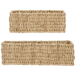 Fabrique de Styles Paniers Et Corbeilles*Corbeilles x2 rectangulaire en jonc de mer - borneo