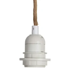Fabrique de Styles Ampoules Et Cordons Électriques*Cordon électrique en tissu naturel et blanc pour suspension 80cm