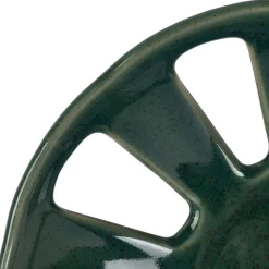 Fabrique de Styles Plats Et Saladiers*Coupe en grès émeraude moucheté d23cm - Organic