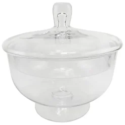 Fabrique de Styles Bonbonnières, Cloches Et Coupes*Coupe sur pied en verre avec couvercle d24cm - Eloise