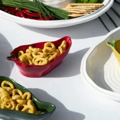 Fabrique de Styles Bols Et Coupelles*Coupelle en forme de piment en grès 18x8cm