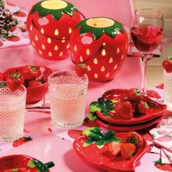 Fabrique de Styles Bols Et Coupelles*Coupelle fraise en dolomite 15.5x12cm