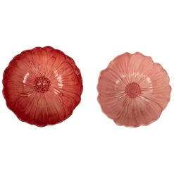 Fabrique de Styles Bols Et Coupelles*Coupelle (x2) dahlia en dolomite et rose d13/d12cm