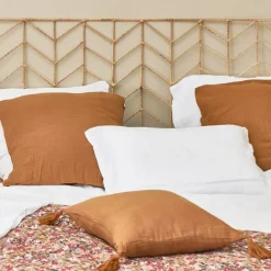 Fabrique de Styles Coussins Et Housses*Coussin avec pompons en gaze de coton 40x40cm - Gaia