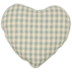 Fabrique de Styles Coussins Et Housses*Coussin cœur en coton vichy 40x35cm - Campagne